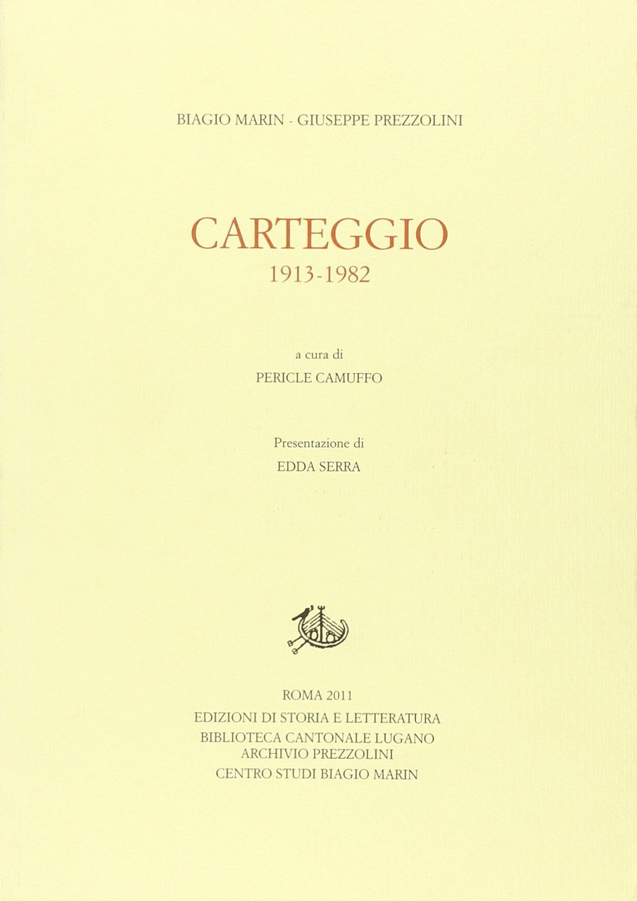 Carteggio 1913-1982