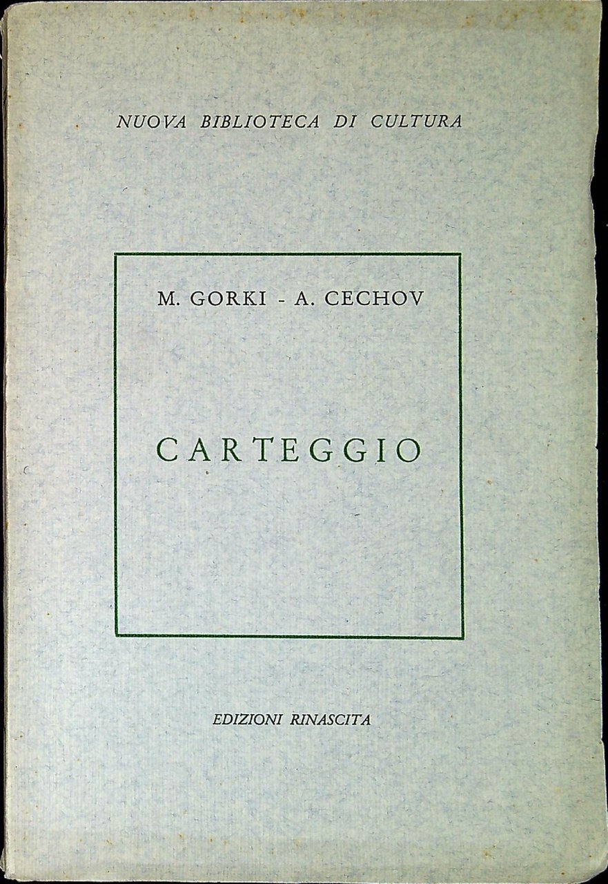 Carteggio, articoli e giudizi