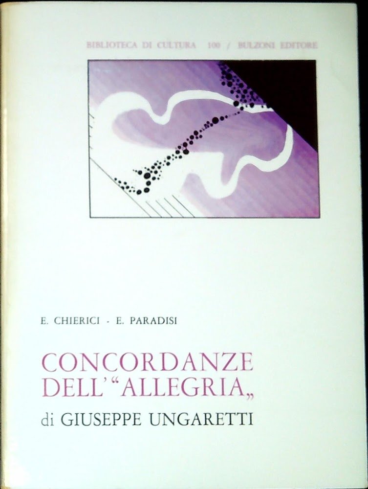 Concordanze dell'Allegria di Giuseppe Ungaretti