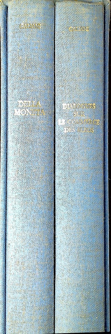 Della moneta; Dialogues sur le commerce des bleds | Immagine principale