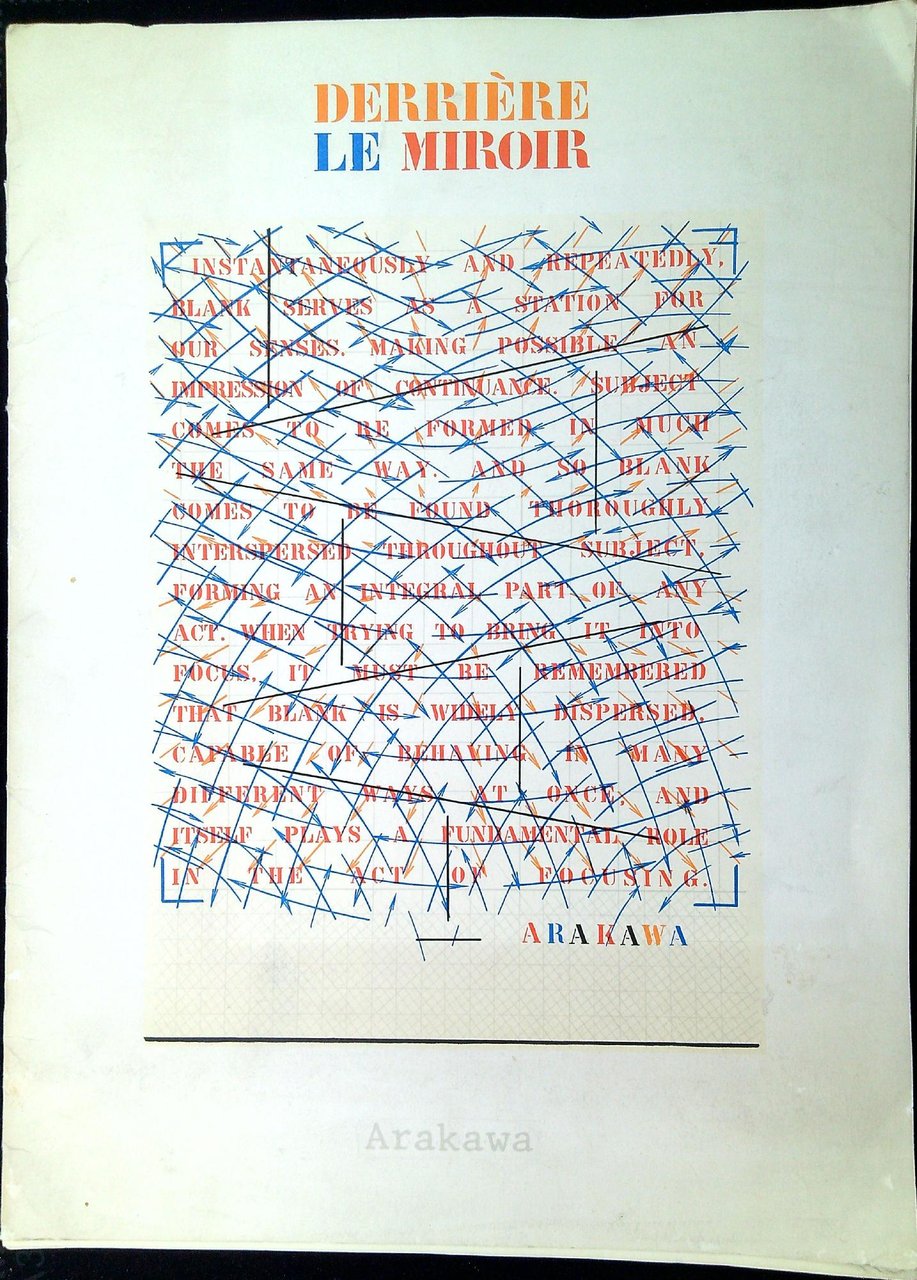 Derrière Le Miroir N^ 252. Arakawa. , 1982. I