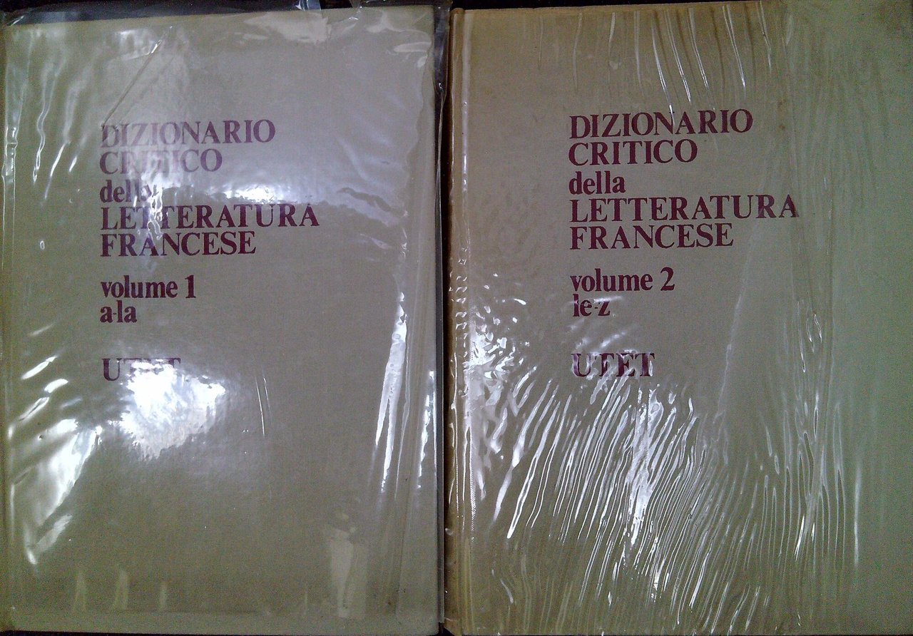 Dizionario critico della letteratura francese Due volumi