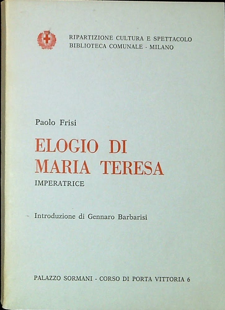 Elogio di Maria Teresa imperatrice