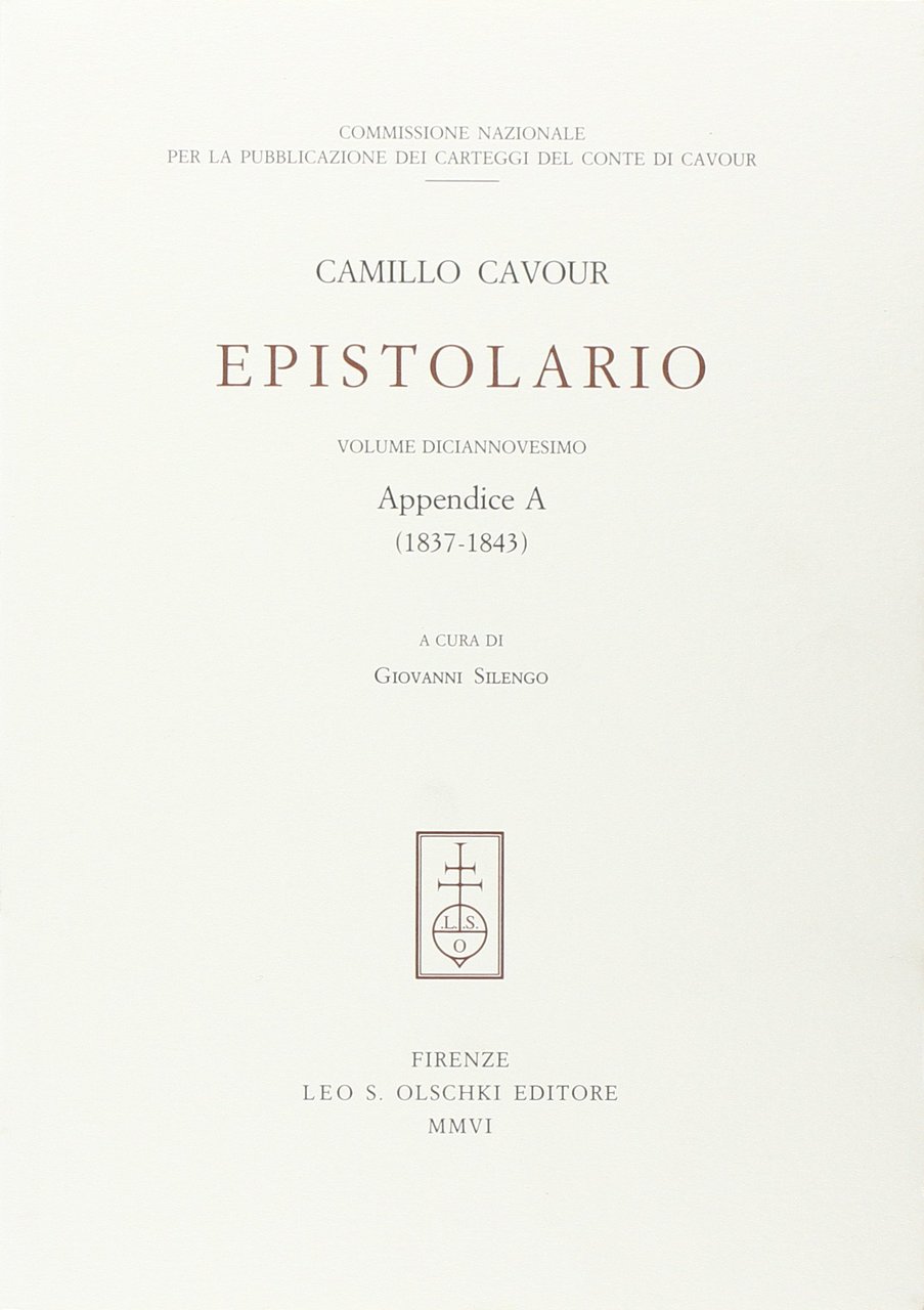 Epistolario. Appendice A (1837-1843) (Vol. 19)