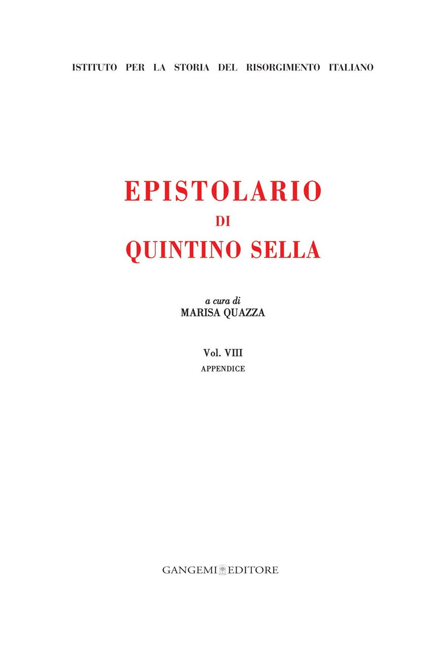 Epistolario. Appendice (Vol. 8)