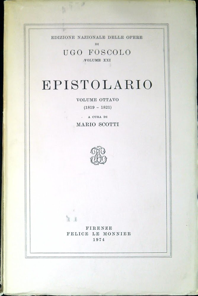 Epistolario. Volume 8, 1819-1821