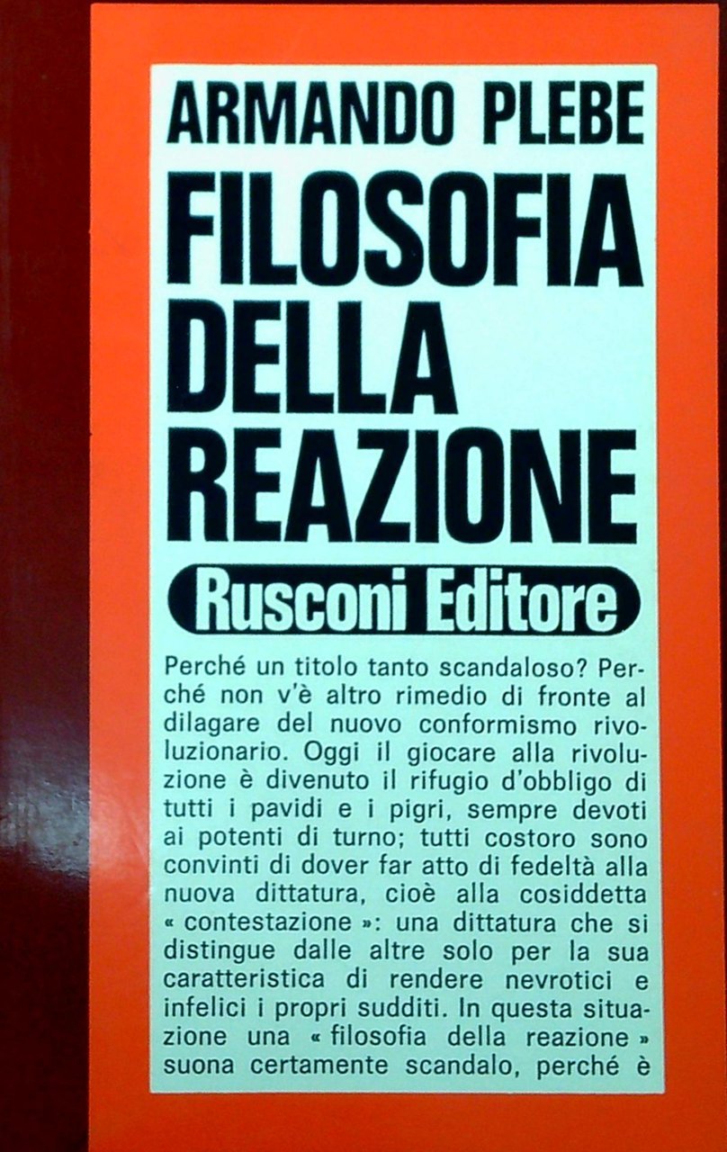 Filosofia della reazione | Immagine principale