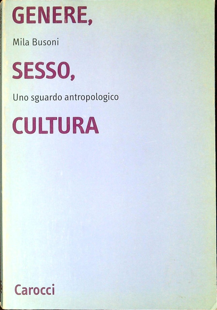 Genere, sesso, cultura. Uno sguardo antropologico | Immagine principale