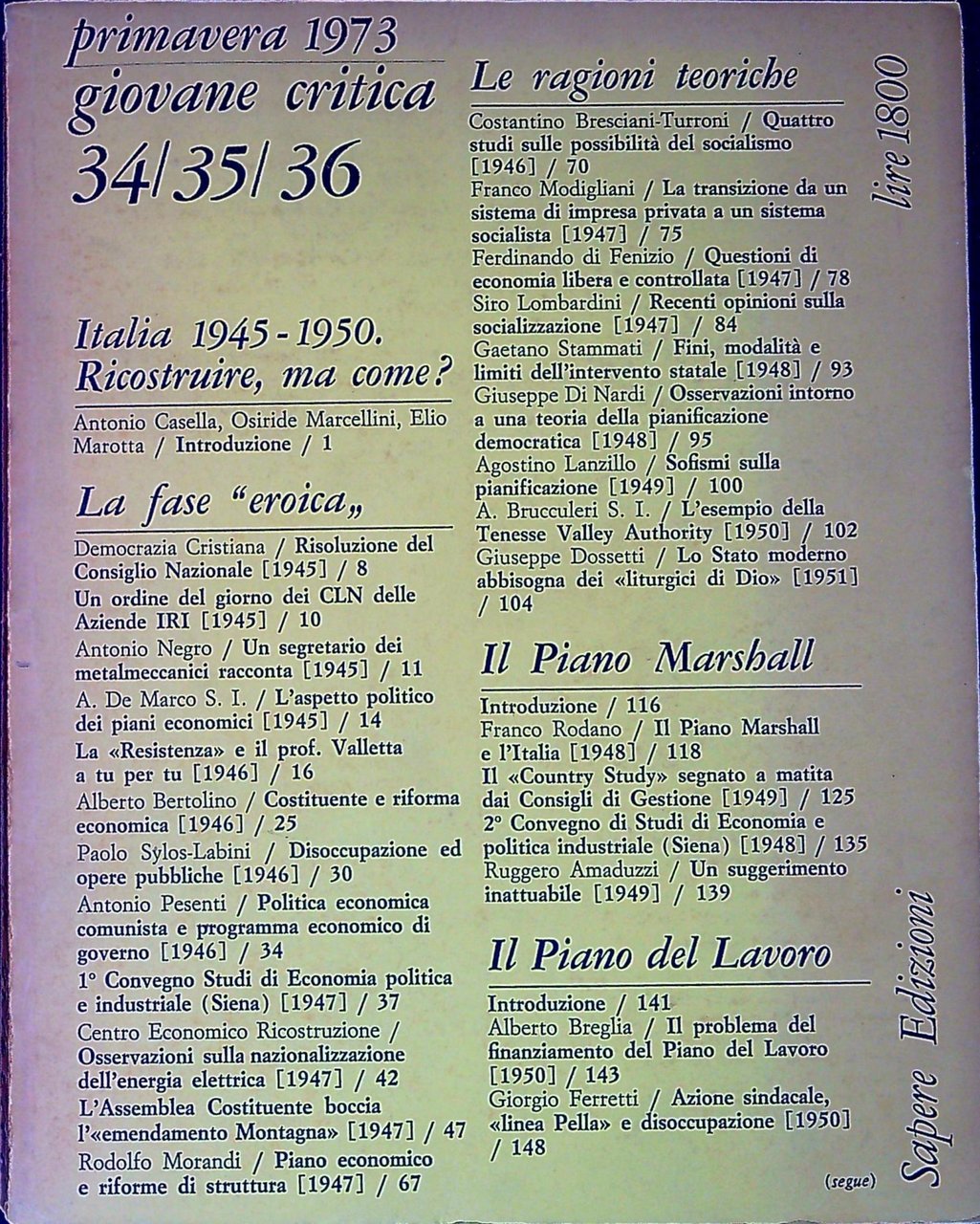 Giovane critica 34/35/36 primavera 1973