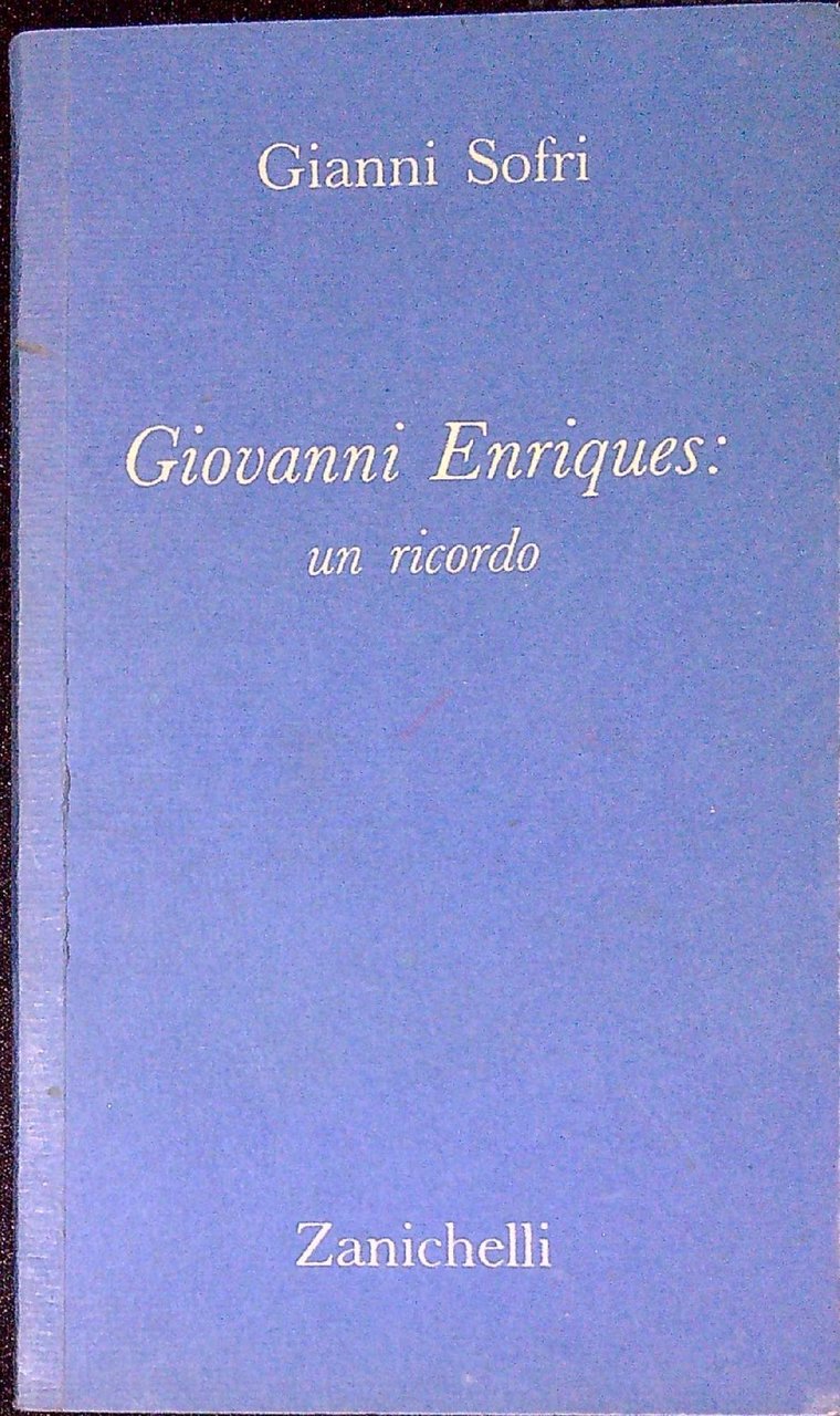 Giovanni Enriques : un ricordo