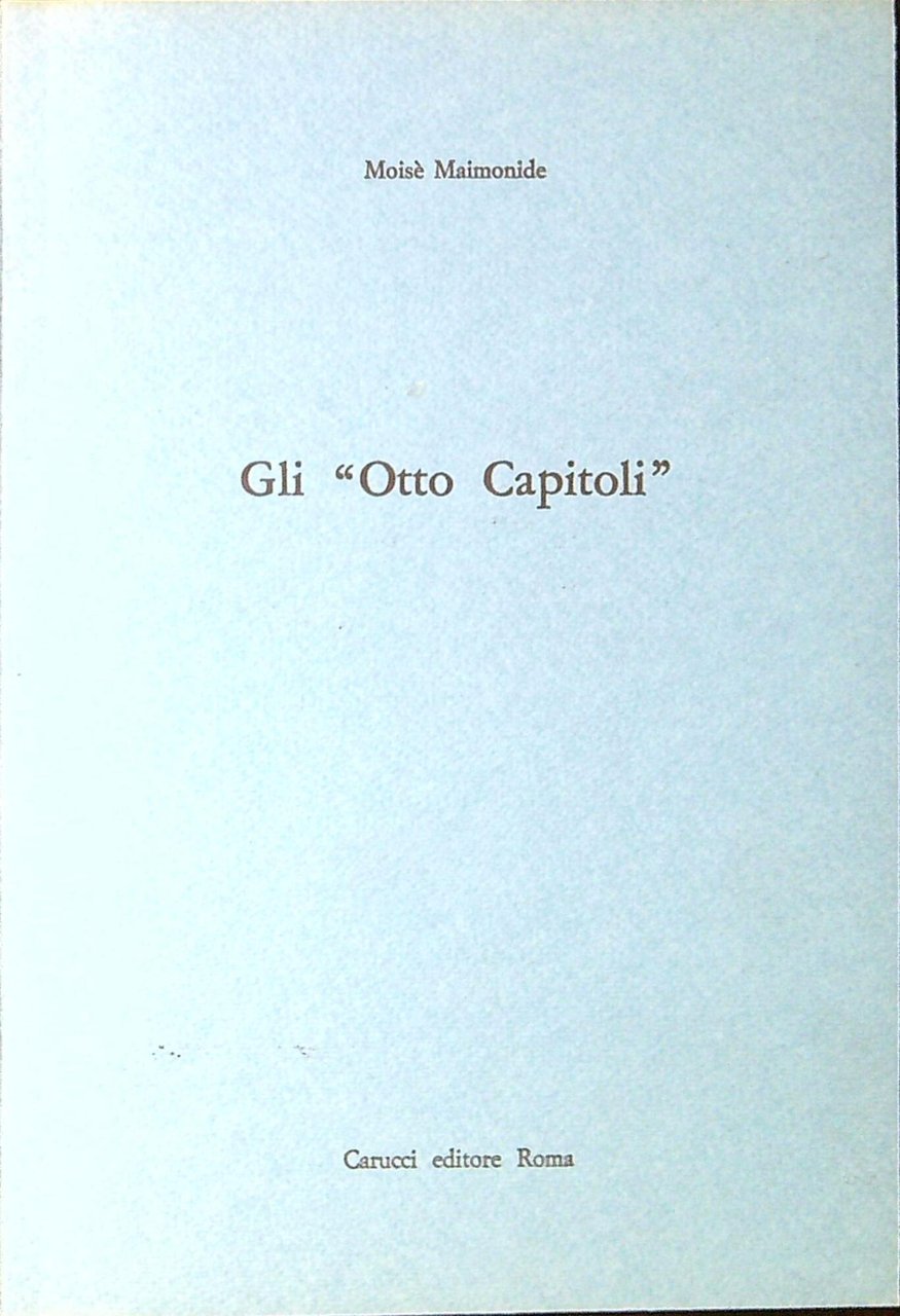GLI OTTO CAPITOLI