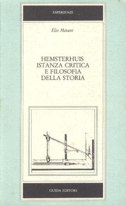 Hemsterhuis: istanza critica e filosofia della storia