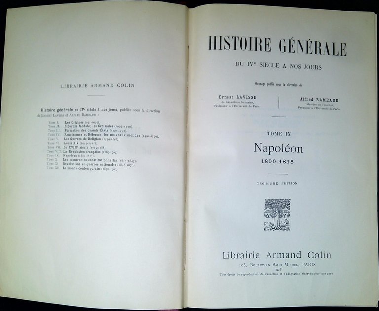 Histoire generale du IV siecle a nos jours vol. 9: …