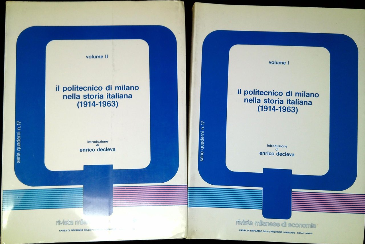 Il Politecnico di Milano nella storia italiana, 1914-63 Due vol. | Immagine principale