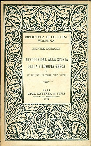 Introduzione alla storia della filosofia greca