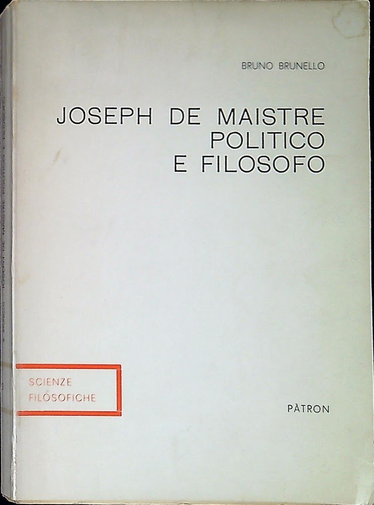 Joseph De Maistre politico e filosofo