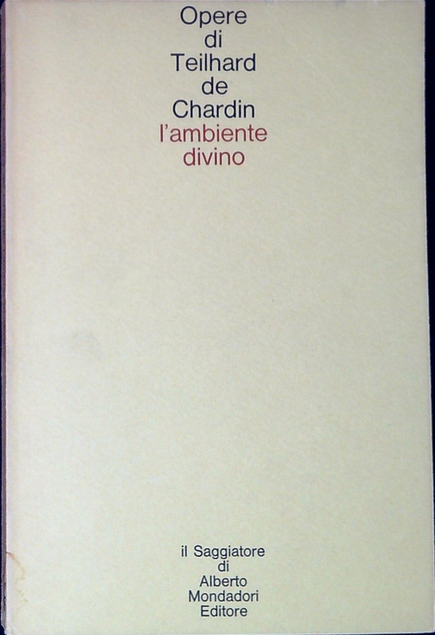 L'ambiente divino : saggio di vita interiore | Immagine principale