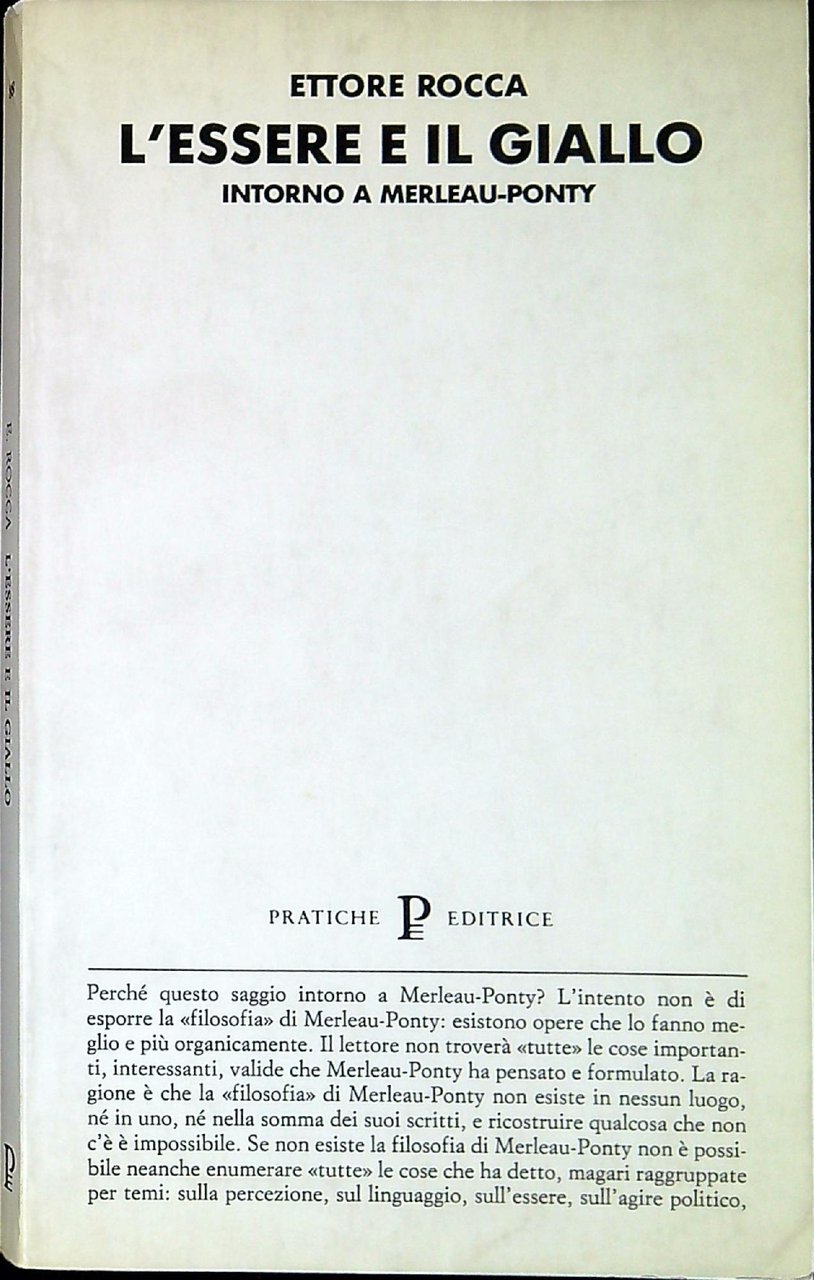 L' essere e il giallo : intorno a Merleau-Ponty | Immagine principale