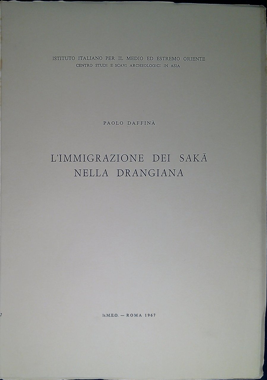L'immigrazione dei Saka nella Drangiana | Immagine principale
