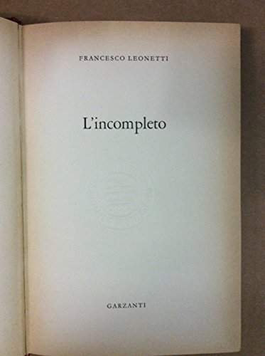 L'incompleto