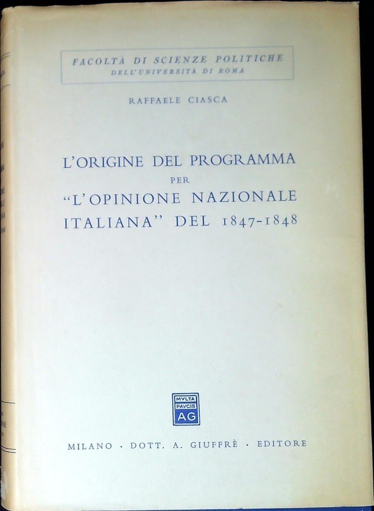L'origine del programma per L'Opinione nazionale italiana del 1847-1848