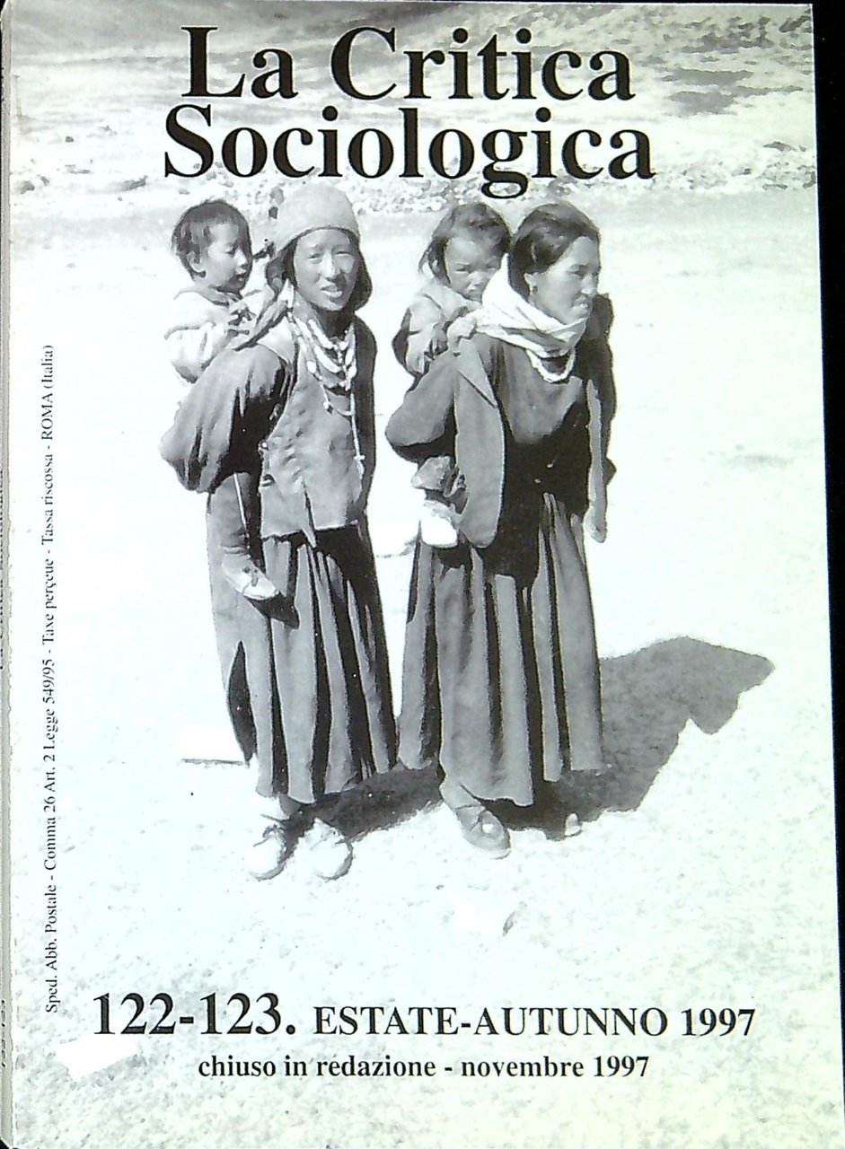 La critica sociologica n. 122-123
