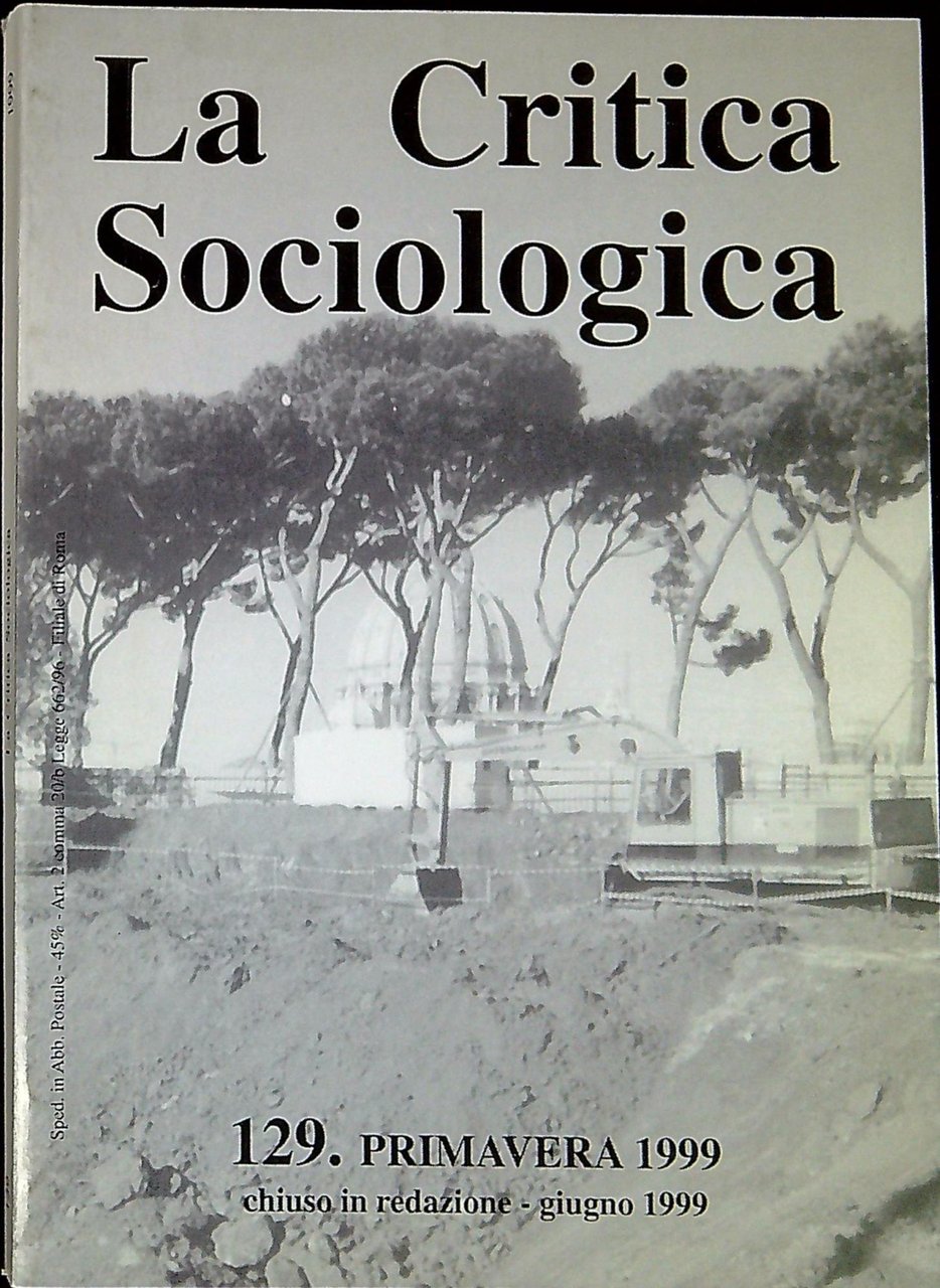 La critica sociologica n. 129 | Immagine principale
