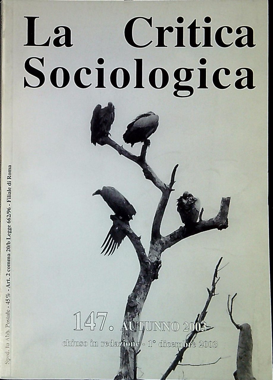 La critica sociologica n. 147