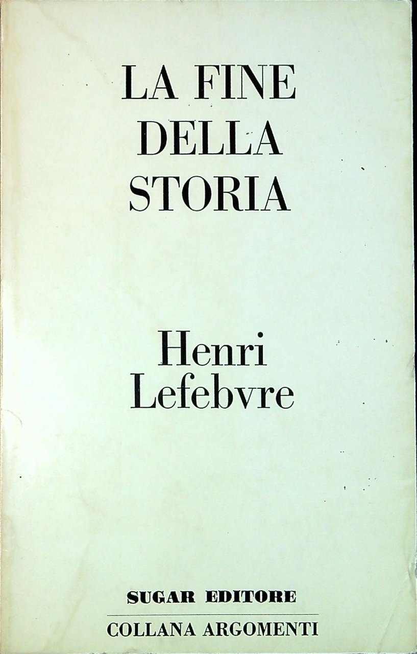 La fine della storia : epilegomeni | Immagine principale