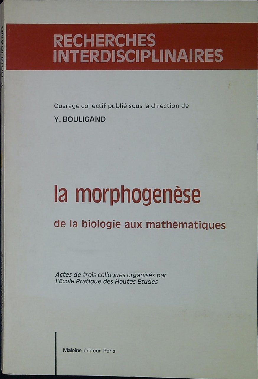 La morphogenese de la biologie aux mathematiques | Immagine principale