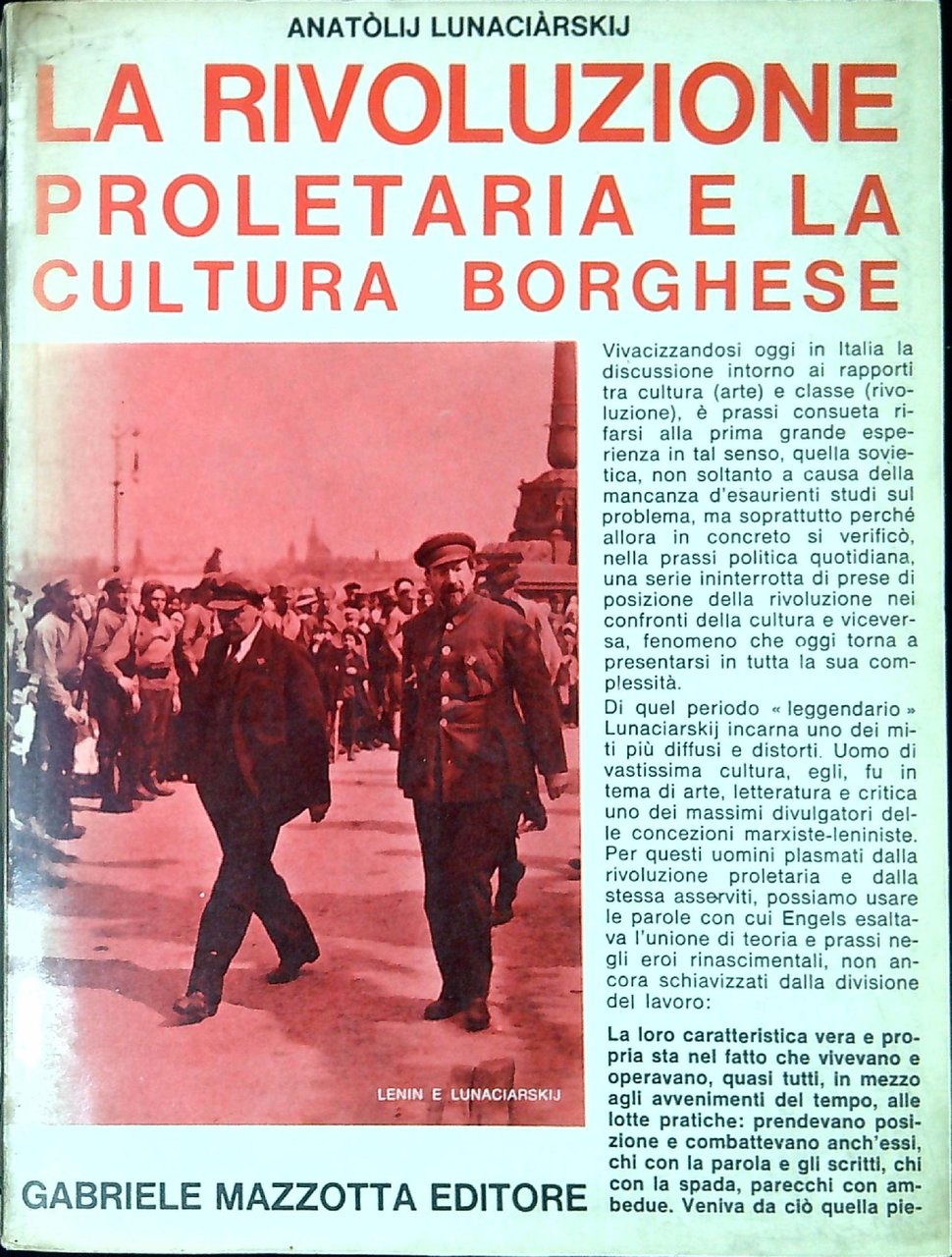 La rivoluzione proletaria e la cultura borghese