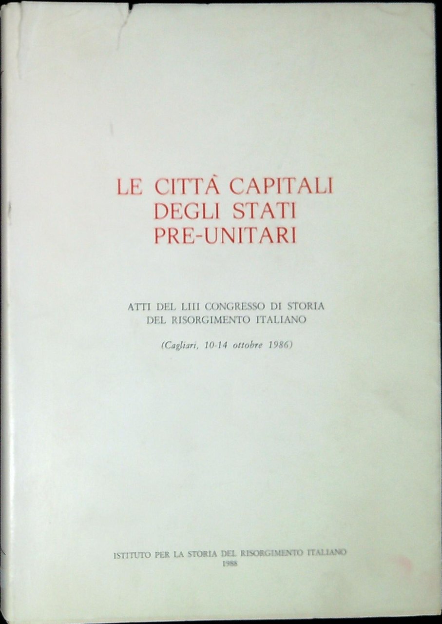 Le città capitali degli stati pre-unitari