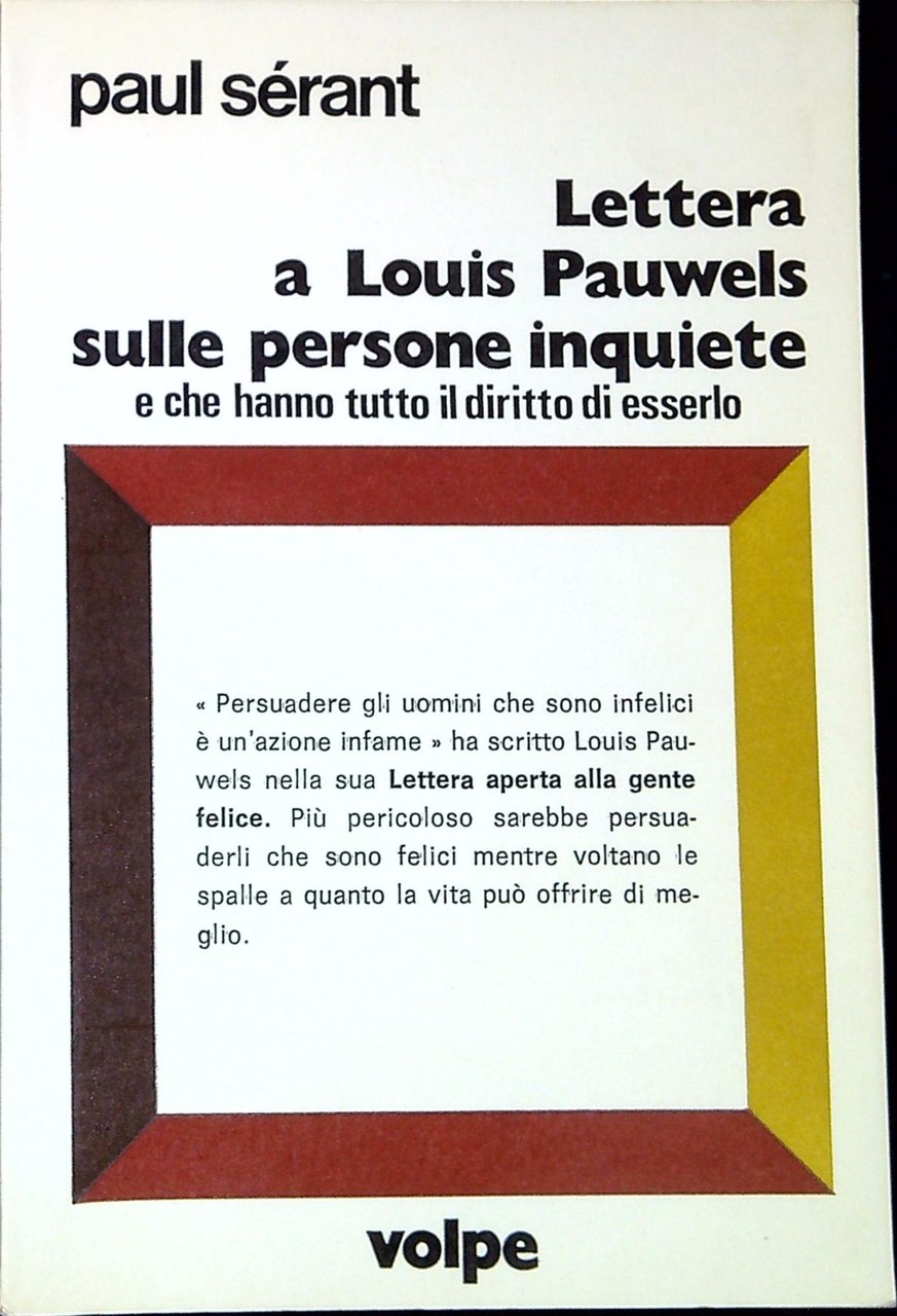 Lettera a Louis Pauwels sulle persone inquiete e che hanno … | Immagine principale