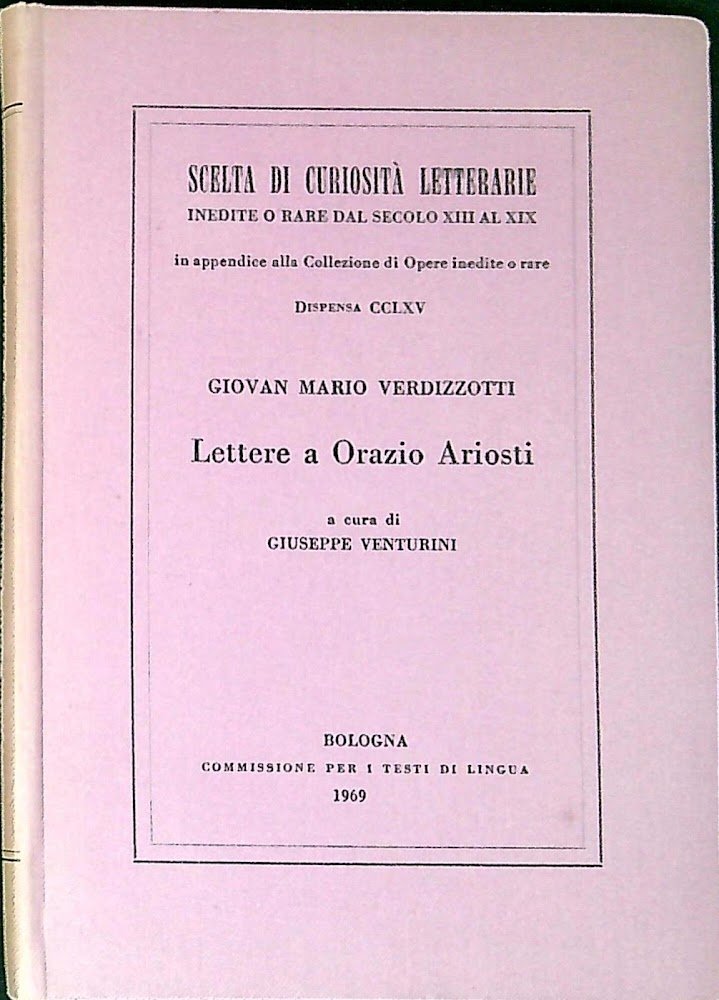 Lettere a Orazio Ariosti