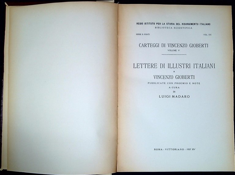 Lettere di Giovanni Baracco a Vincenzo Gioberti (1834-1851)