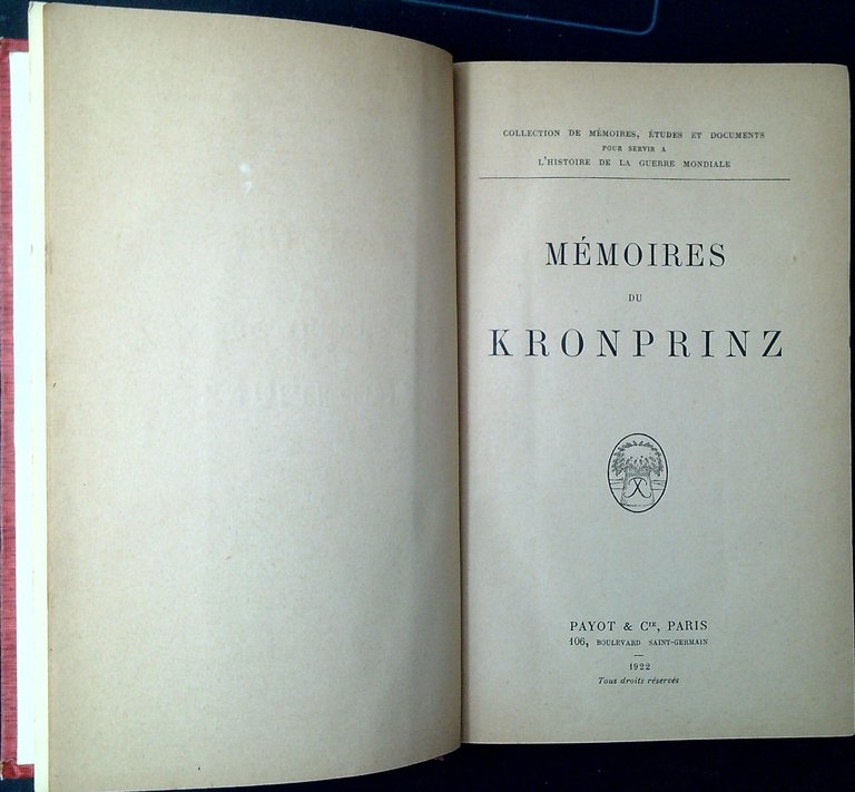 Memoires du Kronprinz