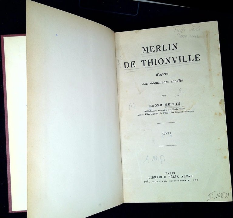 Merlin de Thionville : d'apres des documents inedits