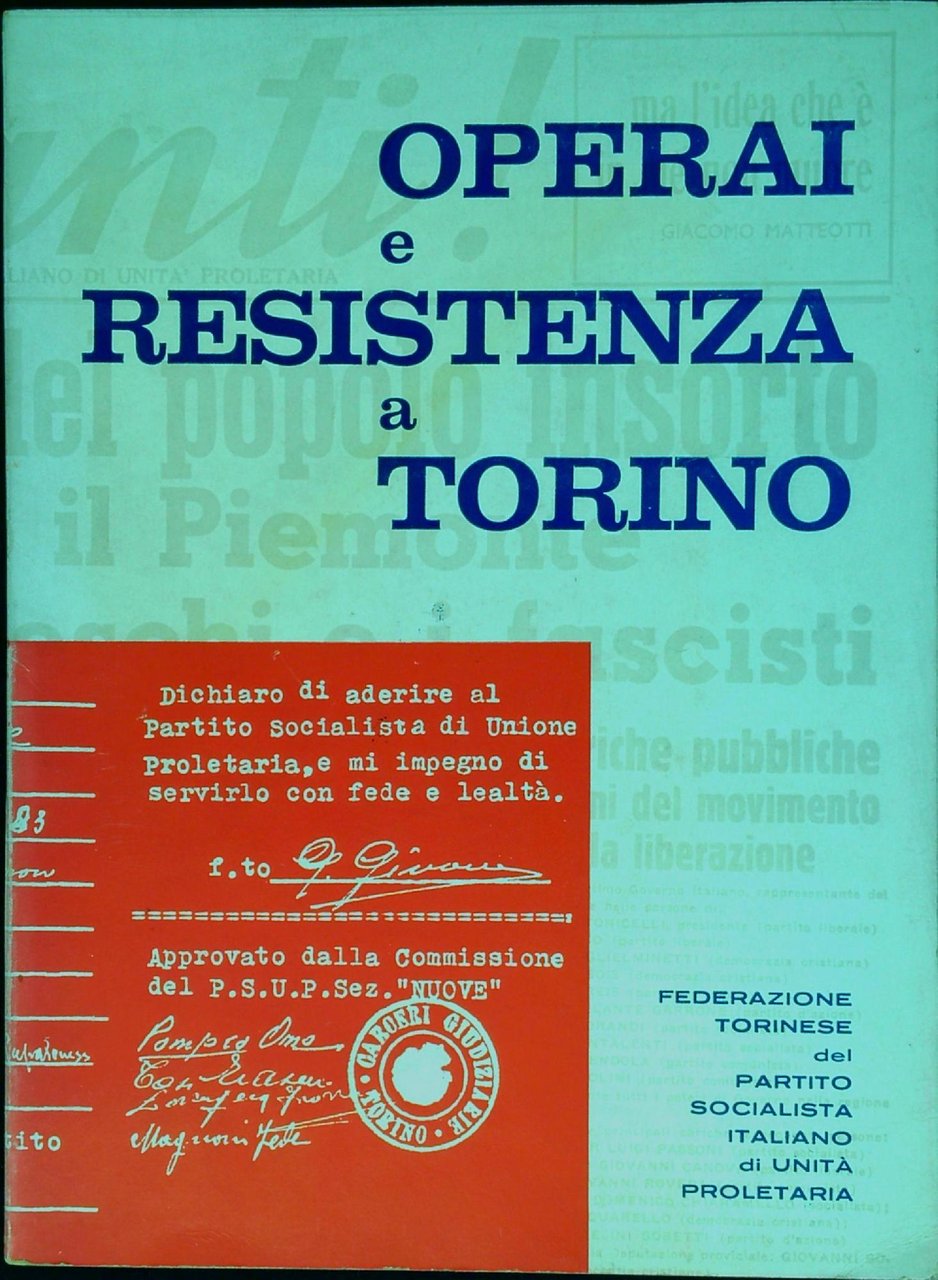 Operai e Resistenza a Torino : raccolta di documenti