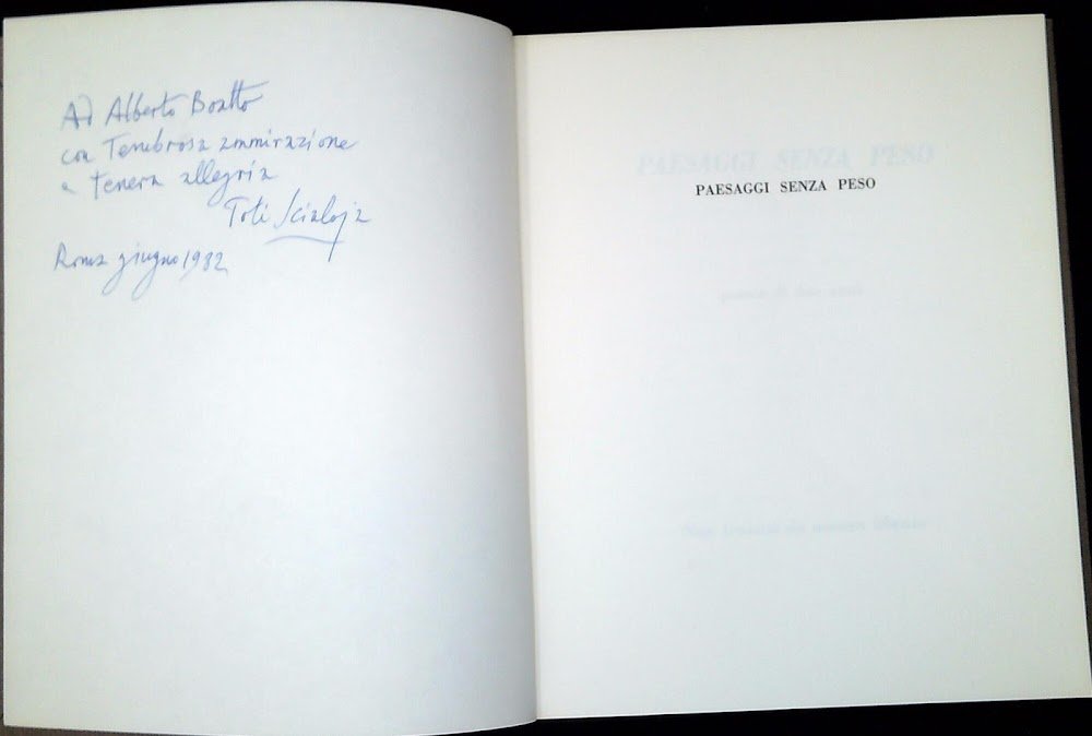Paesaggi senza peso : poesie di due anni