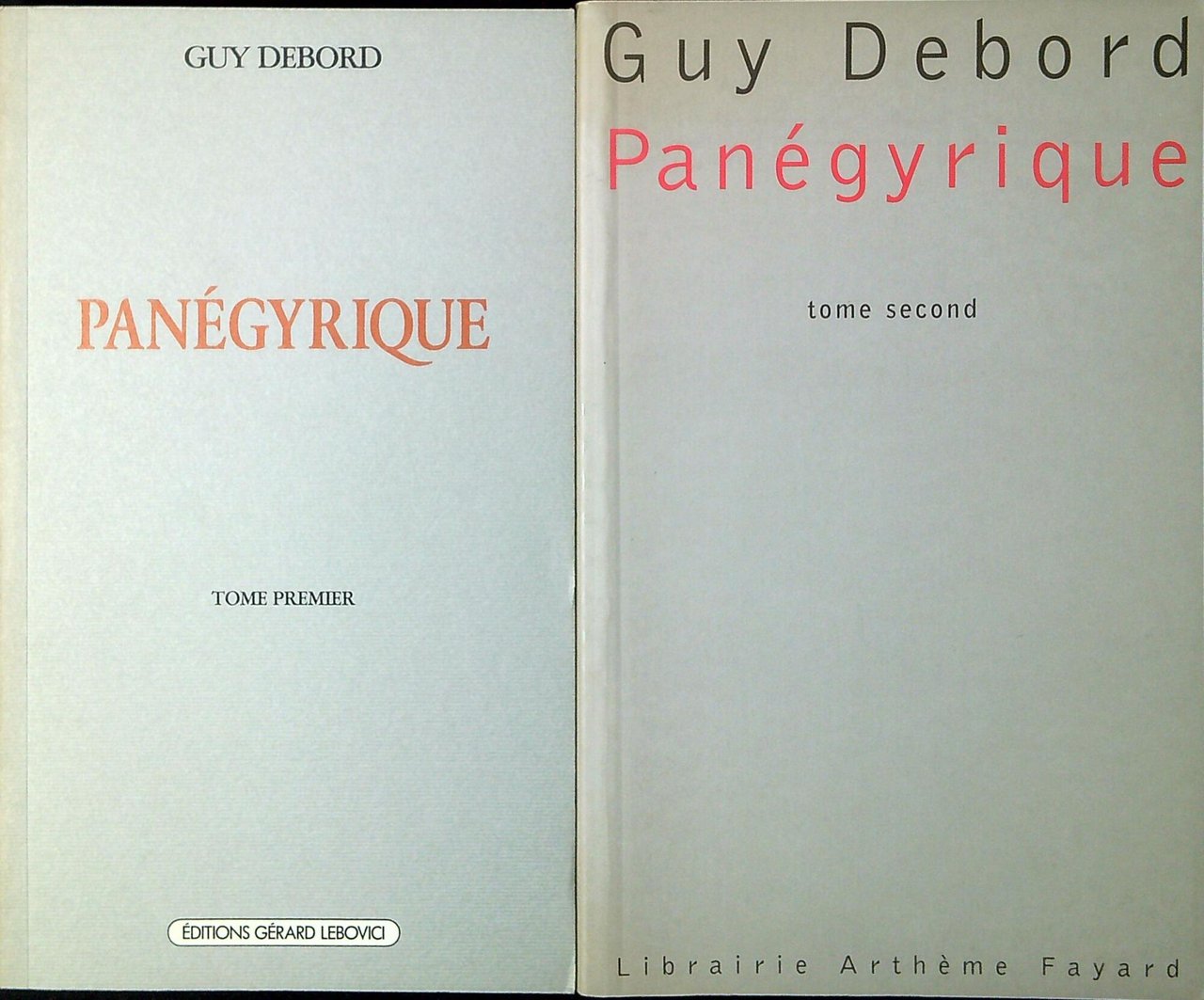Panegyrique. Due volumi | Immagine principale