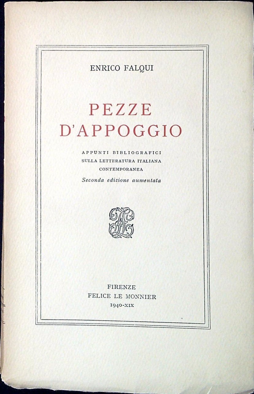 Pezze d'appoggio : appunti bibliografici sulla letteratura italiana contemporanea | Immagine principale