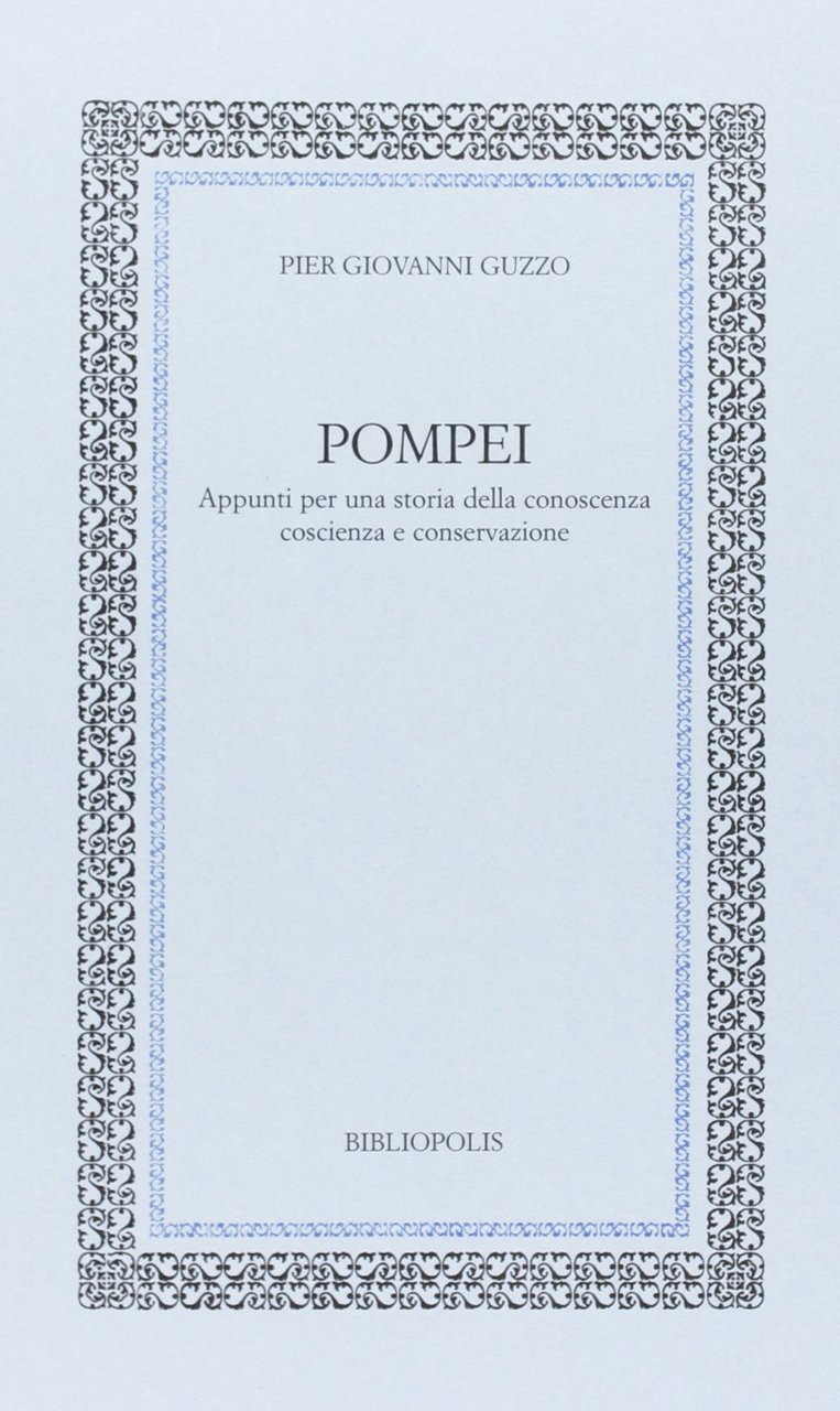 Pompei appunti per una storia della conoscenza coscienza e conservazione