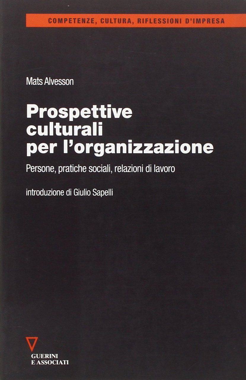 Prospettive culturali per l'organizzazione. Persone, pratiche sociali, relazioni di lavoro