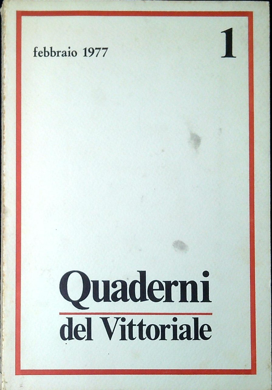 Quaderni del Vittoriale 1 1977