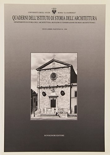 Quaderni dell'Istituto di storia dell'architettura. Nuova serie, vol.,24