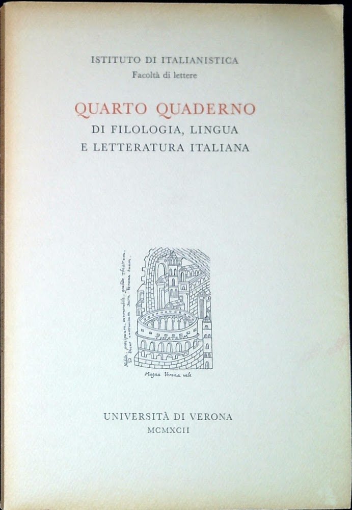 Quarto quaderno veronese di filologia, lingua e letteratura italiana | Immagine principale