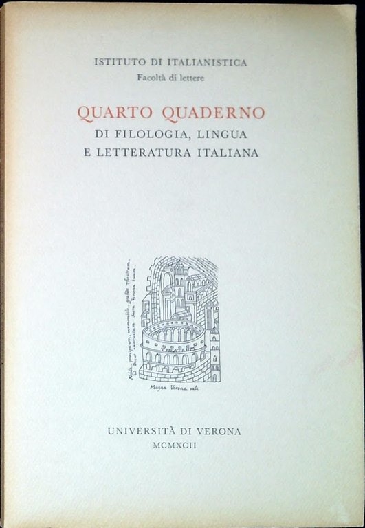 Quarto quaderno veronese di filologia, lingua e letteratura italiana