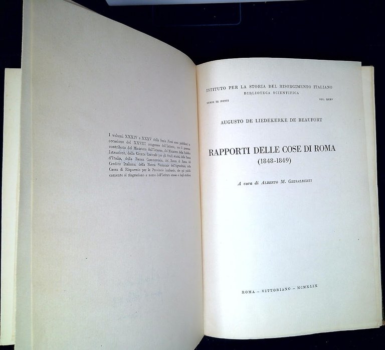 Rapporti delle cose di Roma (1848-1849).