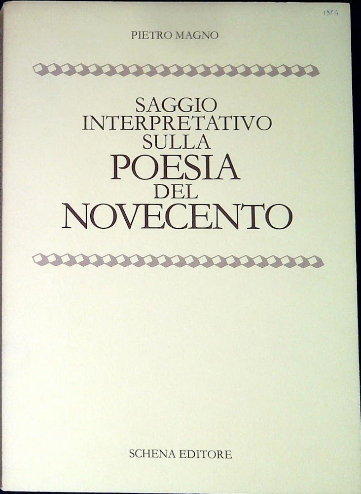 Saggio interpretativo sulla poesia del Novecento