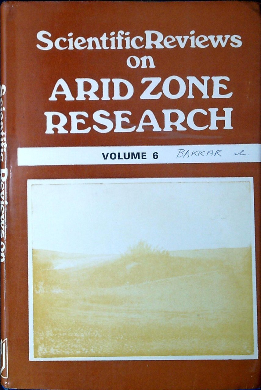 Scientific Reviews On Arid Zone Research Vol. 6 | Immagine principale